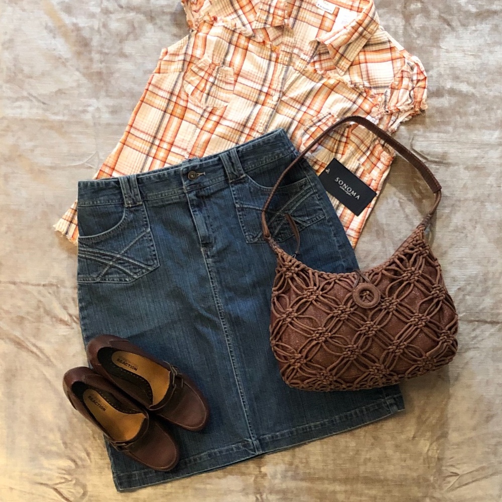 Sonoma Blue Jean Skirt